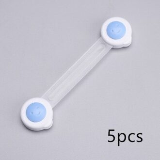 10Pcs Kind Veiligheid Kabinet Lock Baby Proof Beveiliging Protector Lade Deur Kast Lock Plastic Bescherming Kids Veiligheid Deurslot blauw 5stk