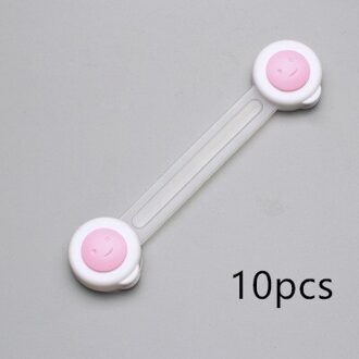 10Pcs Kind Veiligheid Kabinet Lock Baby Proof Beveiliging Protector Lade Deur Kast Lock Plastic Bescherming Kids Veiligheid Deurslot roze 10stk