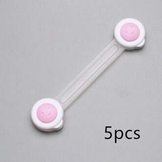 10Pcs Kind Veiligheid Kabinet Lock Baby Proof Beveiliging Protector Lade Deur Kast Lock Plastic Bescherming Kids Veiligheid Deurslot roze 5stk