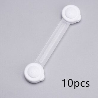 10Pcs Kind Veiligheid Kabinet Lock Baby Proof Beveiliging Protector Lade Deur Kast Lock Plastic Bescherming Kids Veiligheid Deurslot wit 10stk