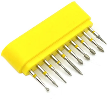 10pcs/kit Dental Diamond Burs for Teeth Porcelain Preparation/ Repair Ceramics Composite Polishing Kit