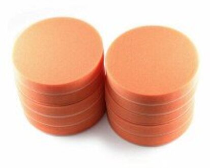 10Pcs/Kit Polijsten Pad 150Mm 6Inch Flat Voor Auto Polijstmachine Oranje Rondheid