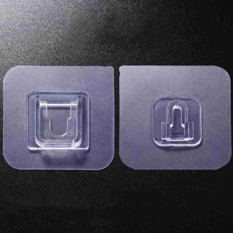 10Pcs Kitchen Bathroom Plastic Mount Hanger Rack Double-sided Paster Kitchen Bathroom Stickers Adhesive Hook Wall Sticky