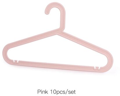 10Pcs Kleerhanger Organizer Ruimtebesparend Hanger Droogrekken Sjaal Kleding Opslag Closet Organizer Garderobe Jas Volwassenen roze 10stk
