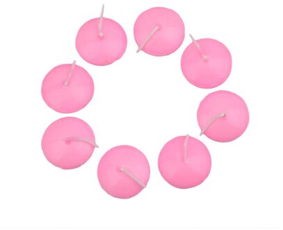 10Pcs Kleine Ongeparfumeerde Drijvende Kaarsen Voor Wedding Party Event Home Decor Kaarsen Jaar Kerst Decoratie roze