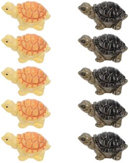 10Pcs Kleine Simulatie Turtles Beeldjes Schildpad Voor Micro Landschap Decoratie