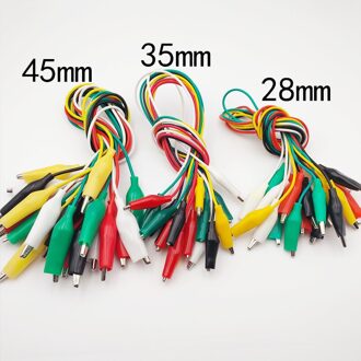 10Pcs Kleur Koord Alligator Clip Elektronische Diy Elektrische Clip Dubbele Kop Clip Test Clip Netsnoer Aansluiting Lijn accessoires 3.5cm 10Article