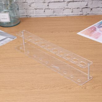 10Pcs Kleurrijke Inkt Borstel Glad Blending Borstels Tekening Schilderen Platte Borstels Kit Voor Diy Scrapbooking Kaarten Maken Inkt Gereedschap 10 Hole Brush Rack A