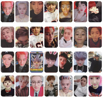 10pcs Kpop EXO CHANYEOL Obsession Love Shot Photo Card Self Made Autograph Photocard Cards