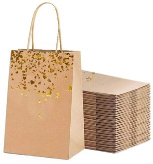 10Pcs Kraft Papieren Zakken Sneeuwpop Kerst Cadeau Zakken Met Handvat 15Cm X8cm X21cm Cookie Verpakking Tassen Wedding Party gunst Dozen