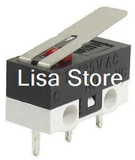 10PCS KW10 3 Pin Long Hinge Lever Momentary SPDT Mini Micro Switch AC 125V 1A 12 x 6 x 13mm