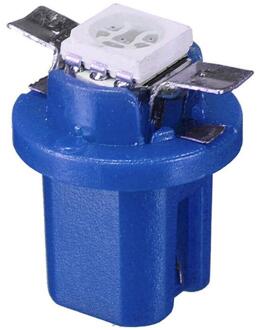 10Pcs Led Licht Auto Gauge Speed Dash Bulb Dashboard Instrument Licht Wedge Interieur Lamp B8.5D 509T B8.5 5050 led 1 Smd T5 Lamp Blauw