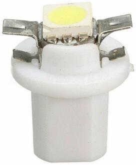 10Pcs Led Licht Auto Gauge Speed Dash Bulb Dashboard Instrument Licht Wedge Interieur Lamp B8.5D 509T B8.5 5050 led 1 Smd T5 Lamp wit