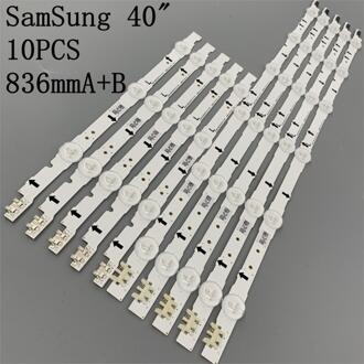 10Pcs Led Strip D4GE-400DCA-R2 D4GE-400DCB-R2 BN96-30449A BN96-30450A Voor Samsung 40 ''Tv UE40H5270 UE40J6240AK UE40J5600