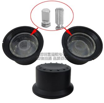 10pcs Licht transmissie knop Midden transmissie 25MM * 15MM Encoder Potentiometer cap Half as met bloem as core Half shaft hole