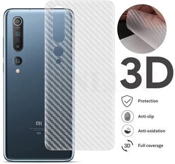 10Pcs/lot 3D Clear Back Carbon Fiber Film For Xiaomi Mi Note 10 Lite A3 Matte Screen Protector on Redmi Note 9s 8T 8 7 8 10 Pro