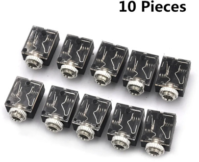 10pcs/lot 5 Pin Headphone Jack PCB Mount Female 3.5mm Stereo Jack Socket Connector Headphone Jacks
