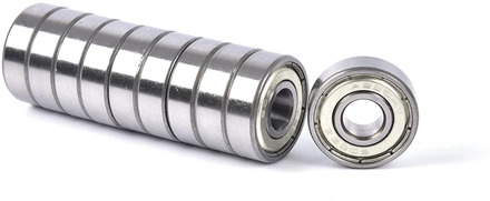 10pcs/lot ABEC 7 608ZZ Shafts Bearings Roller Scooter Ball Bearings Skate Skateboard Wheels Silver Stainless Steel Bearings