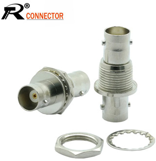 10pcs/lot Dual BNC Jack Socket Screw Panel Mount BNC Female to BNC Female Panel Chassis Adapter Coaxial Connector