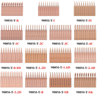 10Pcs/lot Electrical Soldering Tip 900M-T-K 900M-T-IS Lead-free Copper Solder Iron Tips Welding Sting BGA Soldering Tools