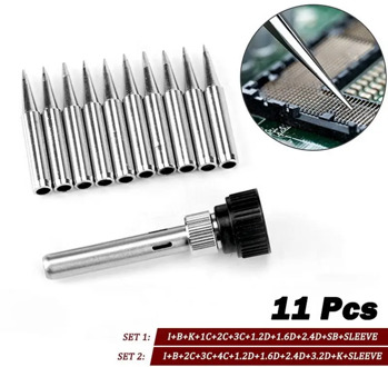 10PCS/lot Iron Casing Lead-free Solder Iron Tip 900M-T For 936 Soldering Rework Station Iron Tsui Copper