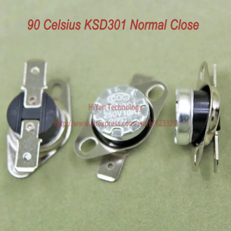 10pcs/lot KSD301 Thermostat Normally Normal Close 90 Degrees Celsius Thermostat Switches NC Temperature Switch