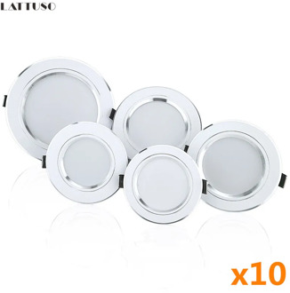 10pcs/lot LED Downlight 5W 9W 12W 15W 18W Recessed Round LED Ceiling Lamp AC 220V-240V Indoor Lighting Warm White Cold White
