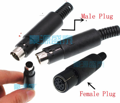 10PCS/Lot PS2 MINI DIN4/DIN5/DIN6/DIN7/DIN8 Welding Type Male/Female Plug Connector 4P/5P/6P/7P/8P