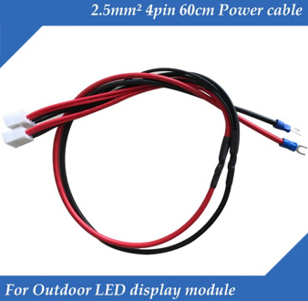 10pcs/lot Pure copper 60cm 4pin Power Supply Cable /Power Cord /Power Wire for Outdoor LED Display module