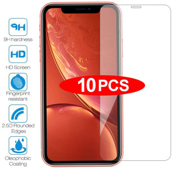 10PCS/Lot Tempered Glass For iPhone 11 Pro XR X XS MAX 6 6s 7 8 Plus 5 5s SE 5C Screen Protector Film Protector Glass