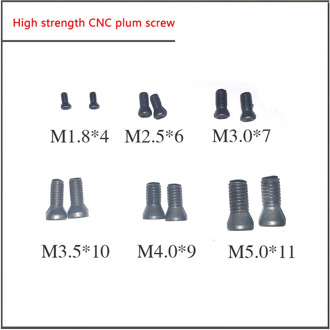 10Pcs M2.0x5 M2.5x6 M3.0x7 M4.0x9 M5.0x12 High hardness plum screw,Milling cutter bar Blade locking Plum blossom Hardened screw