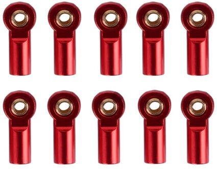 10Pcs M3 Fuseekogel Bar Staaf Seals Balhoofd Spoorstangeind Voor 1/10 Rc Auto Vrachtwagen buggy Rood