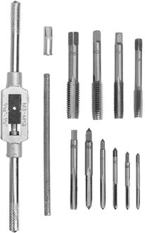 10Pcs M3-M12 Tap Wrench Boor Set Hand Tikken Gereedschap Metric Schroefdraad Tap Twist Boor Wrench Set T-Wrench Wringen Handen
