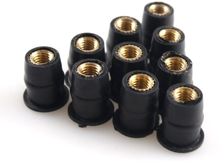 10Pcs M5 Rubber Goed Noten Blind Sluiting Voorruit Voorruit Kuip Cowl Sluiting Accessoires Voor Motorfiets 10stk