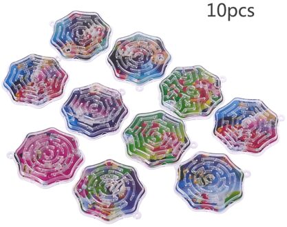 10Pcs Magic Achthoek Puzzel Speed Labyrint Spoor Doolhof Speelgoed Voor Kinderen Kids