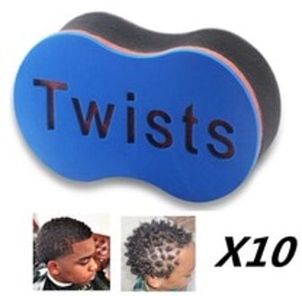 10pcs Magic Hair Twist Sponge Afro Coil Wave Hair Curl Sponge Brush Barber Tool Dread Afro Locs Sponge Brushes Hair Salon Supply