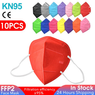 10Pcs Mask CE Certified 95 Disposable Adult FFP2 Reutilizable Mascherine KN95 Mascarillas Face Mask KN95 Mouth Protective Masks