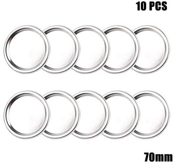 10Pcs Mason Pot Deksels Lekvrije Afdichting Blik Voedsel Vers Houden Mason Inblikken Pot Caps Met Brede Mond Keuken levert