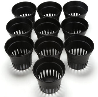 10Pcs Mesh Pot Netto Mand + Kloon Kraag Foam Insert Hydrocultuur Aeroponic Plant