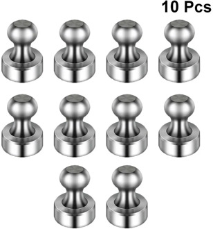 10pcs Metal Magnetic Pins Durable Magnets Locker Strong Magnets Push Pin Practical Magnet Pin for Home Office School Fridge Kitc