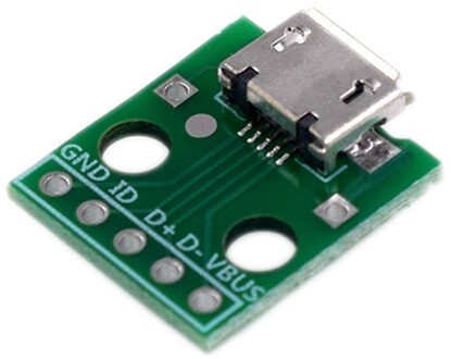 10Pcs Micro-Usb Naar Dip Adapter 5Pin Vrouwelijke Connector Type B Pcb Converter