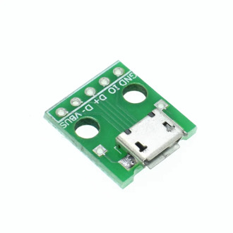 10pcs MICRO USB To DIP Adapter 5pin Female Connector B Type PCB Converter Breadboard USB-01 Switch Board SMT Mother Seat