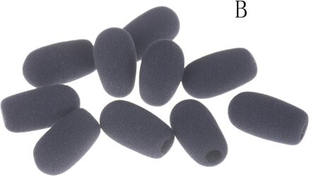 10Pcs Microfoon Headset Grill Voorruit Sponge Foam Black Mic Cover Rood