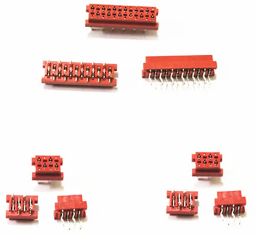 10Pcs Micromatch Through Hole Red 2.54mm Pitch Male IDC Box Header Connector Sample 4P 6P 8P 10P 12P 14P 16P 18P 20P 22P 24P 26P