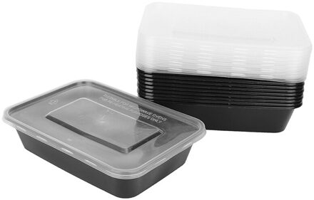 10Pcs Microwavable Voedsel Maaltijd Opslag Containers Herbruikbare Lunchboxen Bento Box Pp Home Lunchbox School Reizen Gebruik Keuken Tool