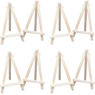 10Pcs Mini Houten Ezels Kalender Display Rack Driehoek Frame Schildersezel Fotolijst Beugel Schilderen Houder Voor Thuis Winkel