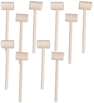 10Pcs Mini Houten Hamer Mallet Beukende Speelgoed Kloppend Hamer Speelgoed Voor Kinderen F3ME 2