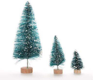 10Pcs Mini Kerstboom Een Kleine Pijnboom Geplaatst In De Desktop Kerst Decoratie Voor Xmas 4.5Cm