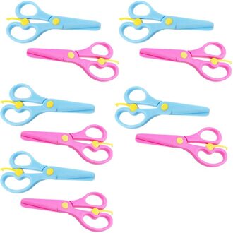 10Pcs Mini Veiligheid Plastic Schaar Student Kids Briefpapier Thuis Schoolbenodigdheden Kleuterschool Diy Snijden Papier Tool