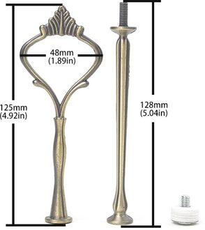 10Pcs Mix Zinklegering Etagere Cake Stand Fittingen, 2-Tier Big Crown Stijl bronzen